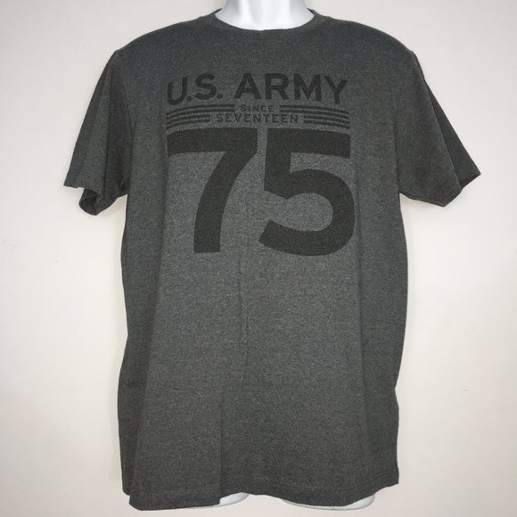 US Army Other - US Army Mens M Gray Since 1775 Graphic Cotton Blend Short Sleeve Pullover Tee